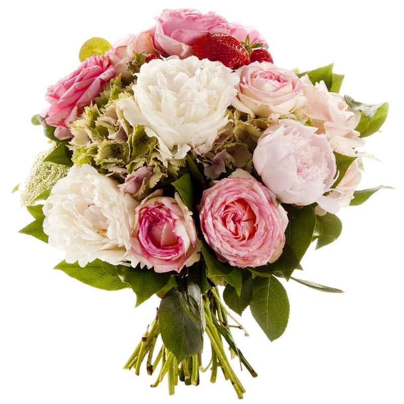 bouquet de pivoines et fleurs de jardin