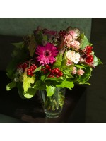 bouquet rond couleurs vives