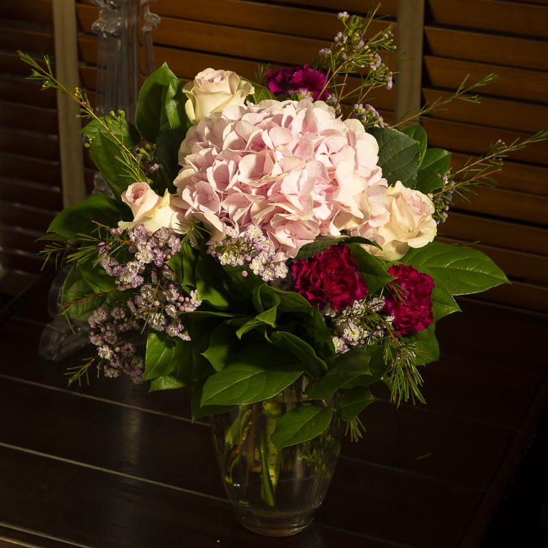 Bouquet de fleurs rond classique