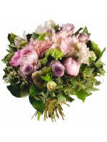 Bouquet de fleurs couleurs pastels roses pivoines