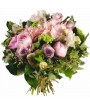 Bouquet de fleurs couleurs pastels roses pivoines