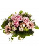 Bouquet de fleurs roses accessoires Fêtes de fin d'Année