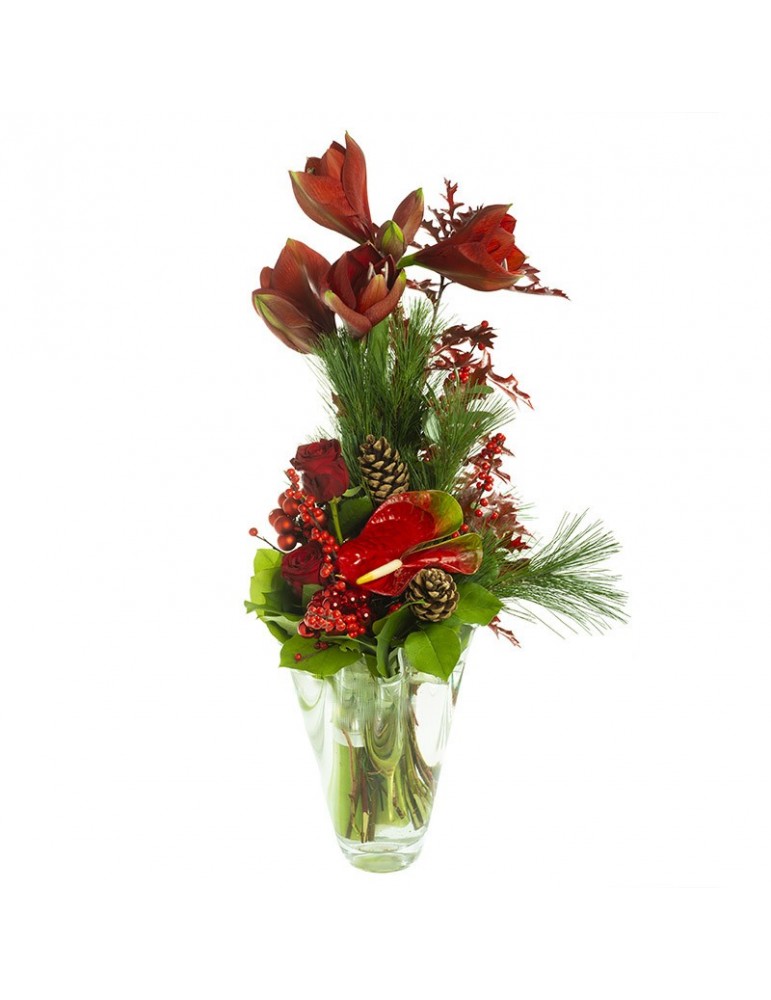 Bouquet rouge haut