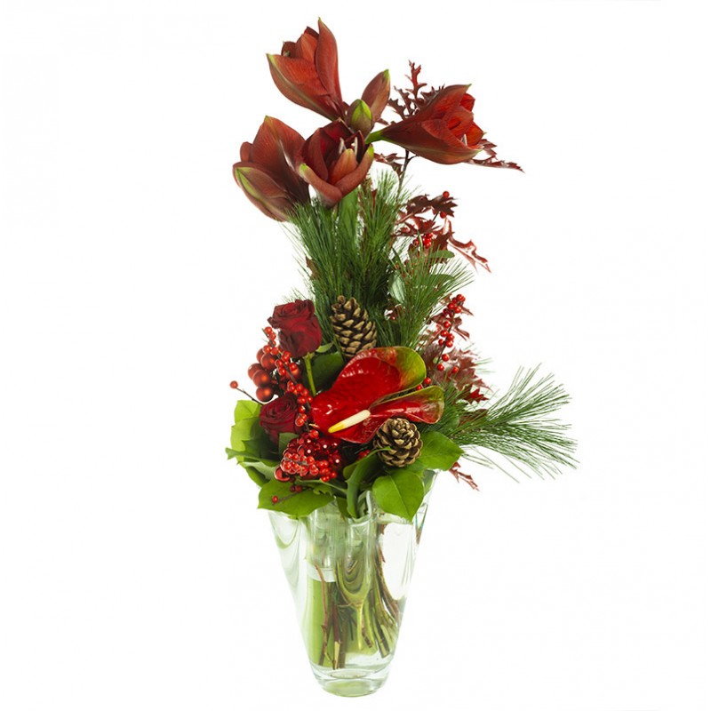 Bouquet rouge haut