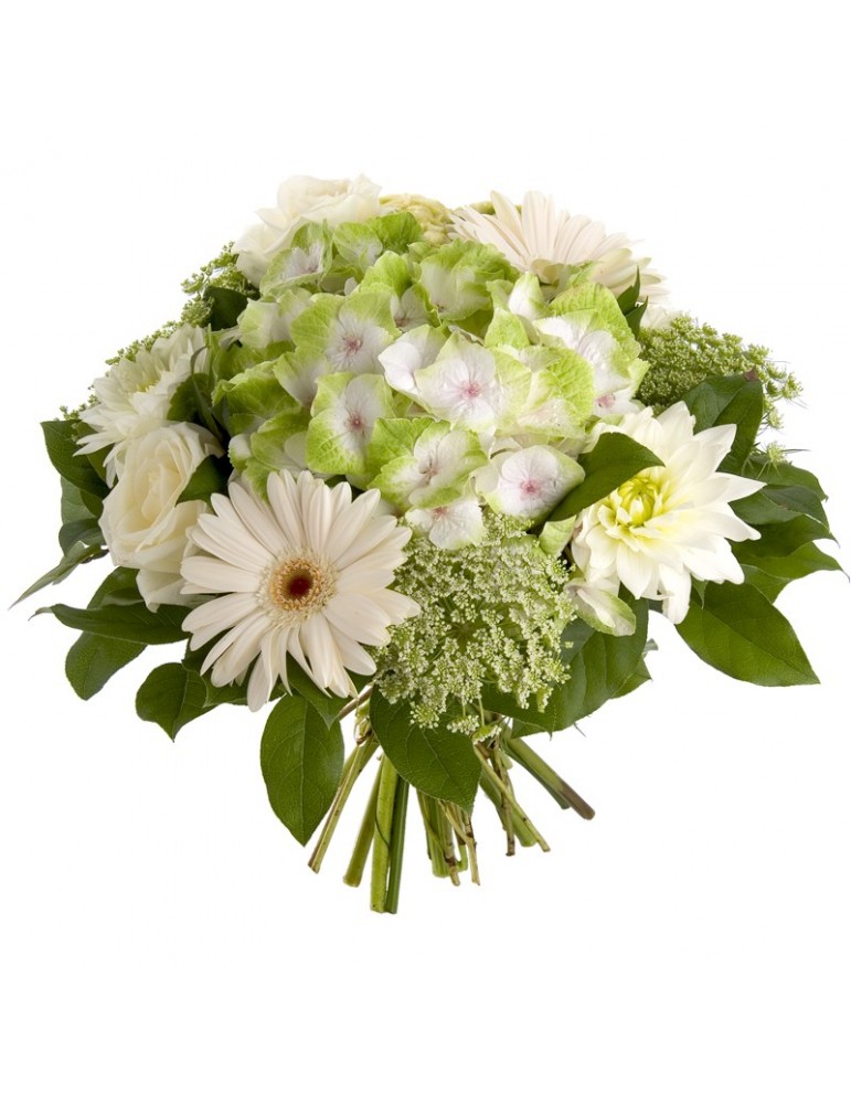 Bouquet rond couleur crème
