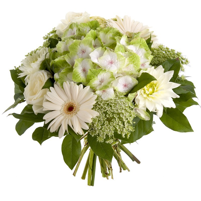 Bouquet rond couleur crème Bouquet rond couleur crème
